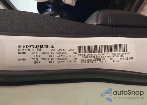 2013 Dodge Durango Crew from USA, damaged, VIN 1C4RDJDG2DC676799